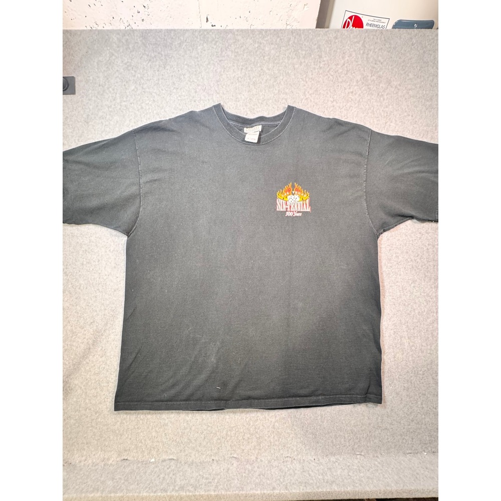 Caesars Las Vegas Sin-Tennial T-Shirt Mens 3XL Black 100 Years of Sinning Tee
